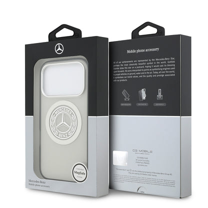 Apple iPhone 17 Pro Kılıf Mercedes Benz Orjinal Lisanslı M-safe Şarj Özellikli Çift Katmanlı PC Nostaljik Yıldız Dizayn Kapak