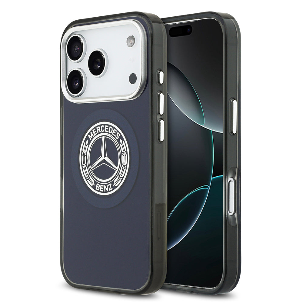 Apple iPhone 17 Pro Kılıf Mercedes Benz Orjinal Lisanslı M-safe Şarj Özellikli Çift Katmanlı PC Nostaljik Yıldız Dizayn Kapak