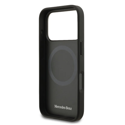 Apple iPhone 17 Pro Kılıf Mercedes Benz Orjinal Lisanslı M-safe Şarj Özellikli Hakiki Deri Nostaljik Yıldız Dizayn Kapak