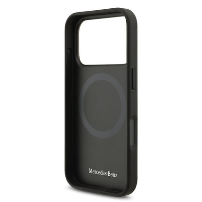 Apple iPhone 17 Pro Kılıf Mercedes Benz Orjinal Lisanslı M-safe Şarj Özellikli Hakiki Deri Nostaljik Yıldız Dizayn Kapak
