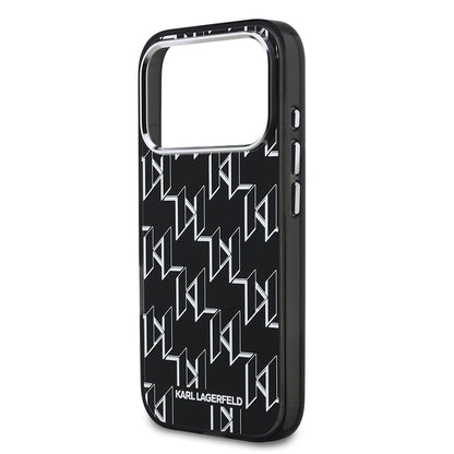 Apple iPhone 17 Pro Kılıf Orjinal Lisanslı M-safe Şarj Özellikli Karl Lagerfeld IML Baskılı Monogram Dizayn Kapak