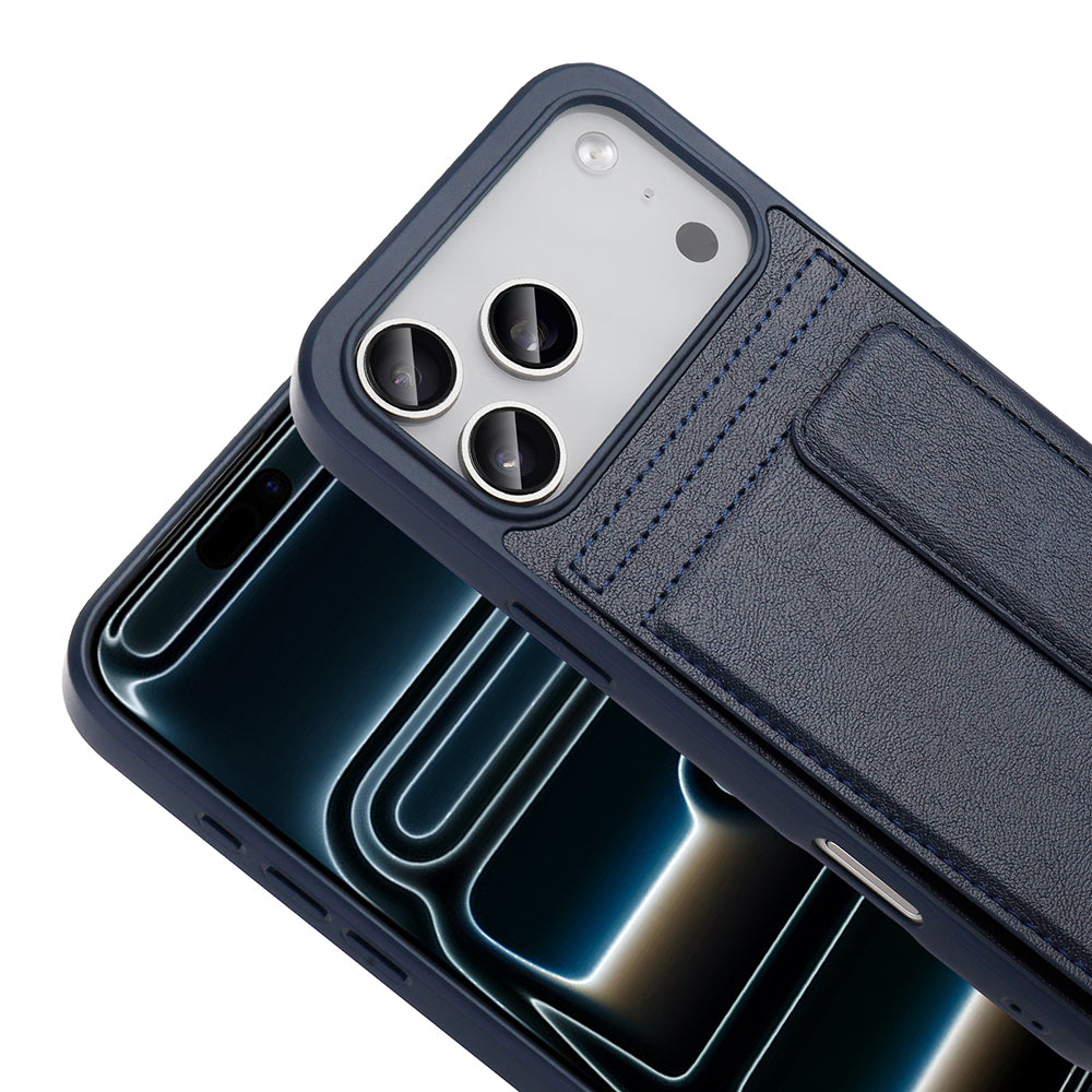 Apple iPhone 17 Pro Kılıf PU Deri Kartlıklı Zore Sevilla Kapak
