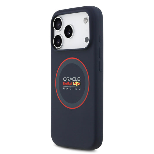 Apple iPhone 17 Pro Kılıf Redbull Orjinal Lisanslı M-safe Şarj Özellikli Kırmızı Halka ve Logo Silikon Kapak