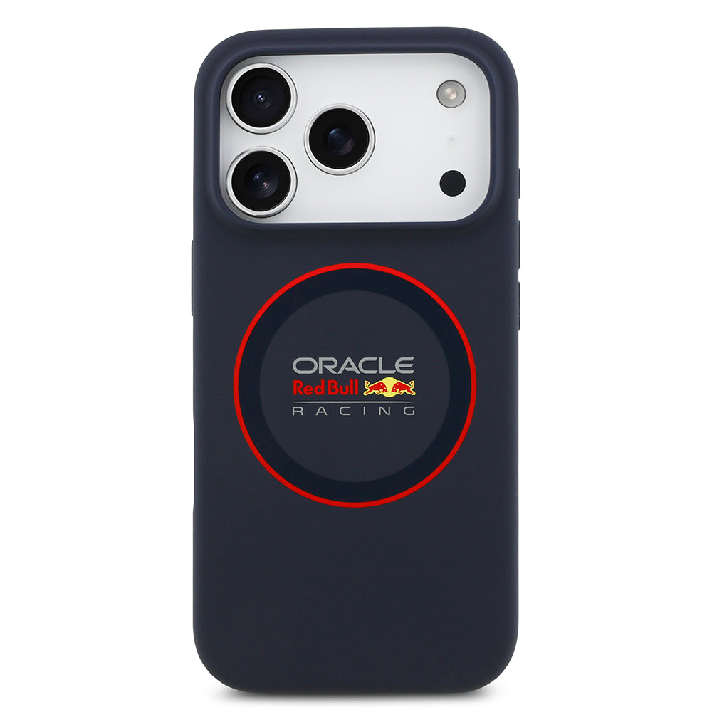 Apple iPhone 17 Pro Kılıf Redbull Orjinal Lisanslı M-safe Şarj Özellikli Kırmızı Halka ve Logo Silikon Kapak