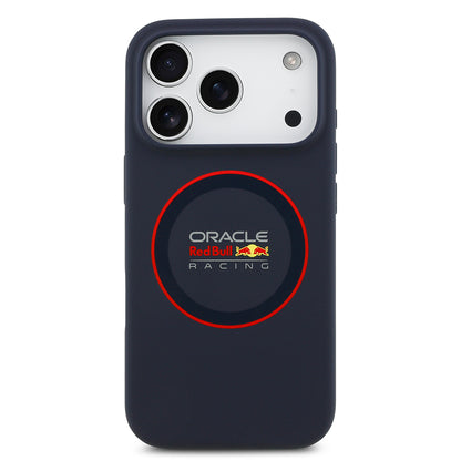 Apple iPhone 17 Pro Kılıf Redbull Orjinal Lisanslı M-safe Şarj Özellikli Kırmızı Halka ve Logo Silikon Kapak