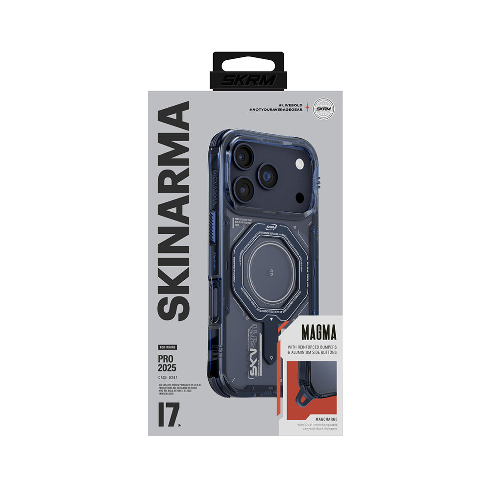 Apple iPhone 17 Pro Kılıf SkinArma M-safe Şarj Özellikli Airbag Tasarımlı Magma Kapak