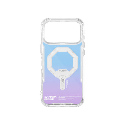 Apple iPhone 17 Pro Kılıf Skinarma M-Safe Şarj Özellikli IML Baskılı Holografik MYST Kapak
