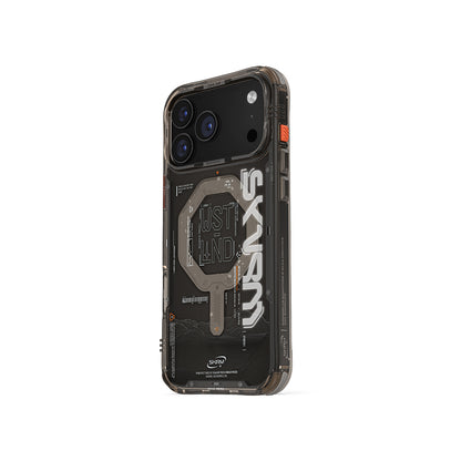 Apple iPhone 17 Pro Kılıf Skinarma M-safe Şarj Özellikli Yazı Desenli Airbag Tasarımlı Sonix Kapak