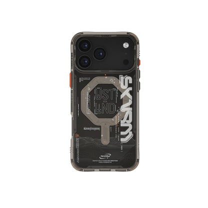 Apple iPhone 17 Pro Kılıf Skinarma M-safe Şarj Özellikli Yazı Desenli Airbag Tasarımlı Sonix Kapak