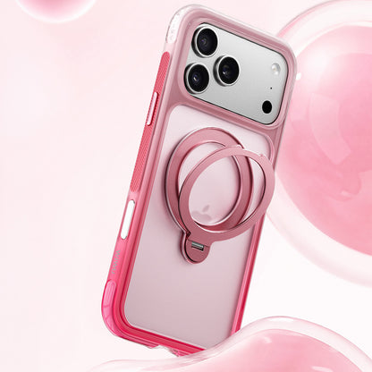 Apple iPhone 17 Pro Kılıf Wiwu AS-204 AeroShield Aurora Ultra Serisi M-safe Şarj Özellikli Airbag Tasarımlı Standlı Kapak