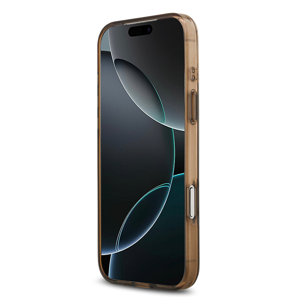 Apple iPhone 17 Pro Max Kılıf Guess Orjinal Lisanslı M-safe Şarj Özellikli IML Baskılı Klasik Logolu 4G Desenli Kapak