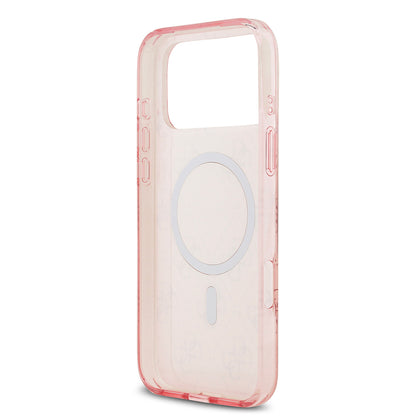 Apple iPhone 17 Pro Max Kılıf Guess Orjinal Lisanslı M-safe Şarj Özellikli IML Baskılı Klasik Logolu 4G Desenli Kapak