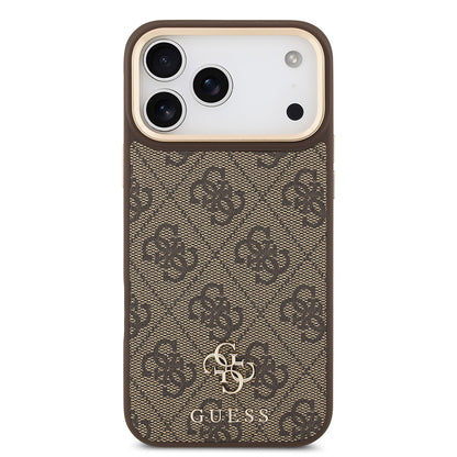 Apple iPhone 17 Pro Max Guess Orjinal Lisanslı 4G ve Yazı Logolu Kılıf + Ekran Koruyucu + Lens Koruyucu 3in1 Aksesuar Seti