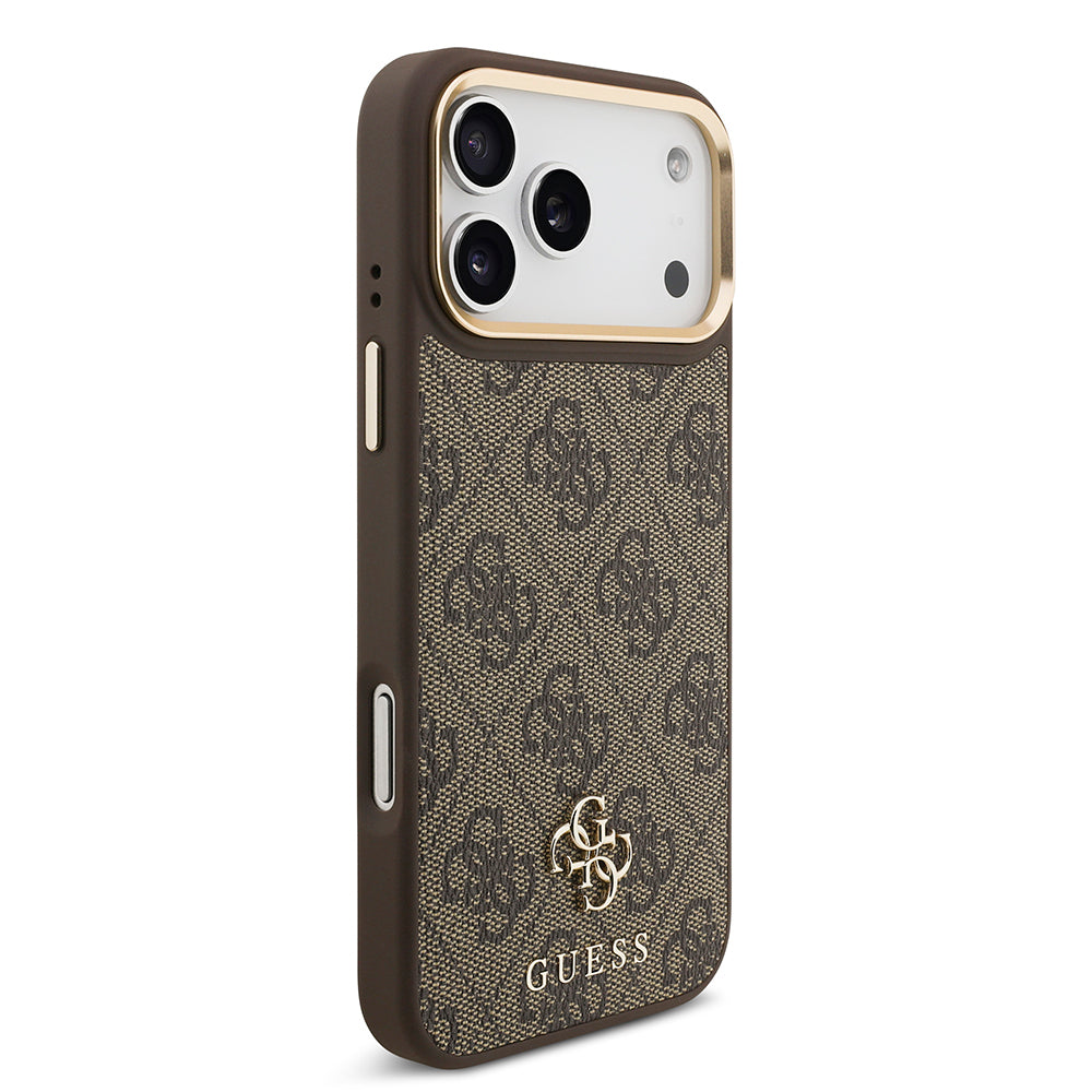 Apple iPhone 17 Pro Max Guess Orjinal Lisanslı 4G ve Yazı Logolu Kılıf + Ekran Koruyucu + Lens Koruyucu 3in1 Aksesuar Seti