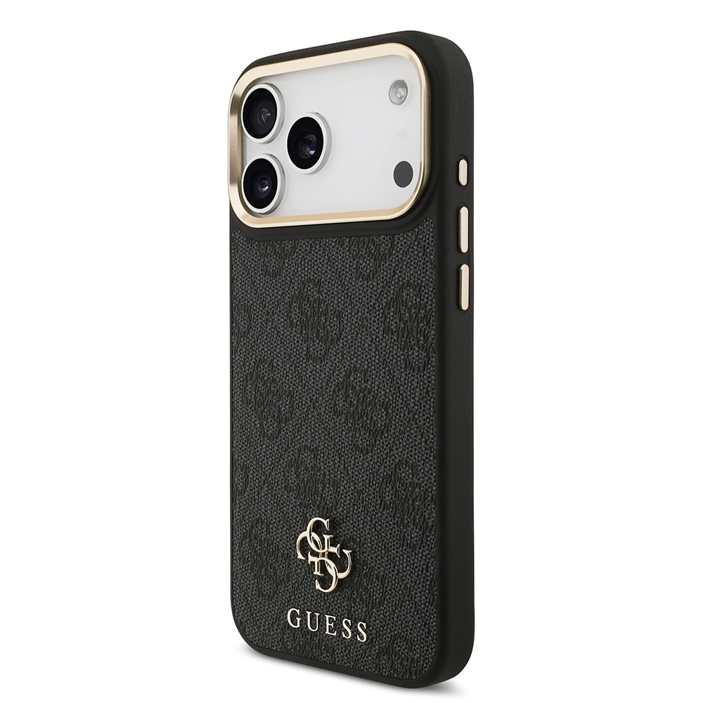 Apple iPhone 17 Pro Max Guess Orjinal Lisanslı 4G ve Yazı Logolu Kılıf + Ekran Koruyucu + Lens Koruyucu 3in1 Aksesuar Seti