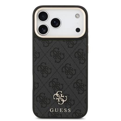 Apple iPhone 17 Pro Max Guess Orjinal Lisanslı 4G ve Yazı Logolu Kılıf + Ekran Koruyucu + Lens Koruyucu 3in1 Aksesuar Seti
