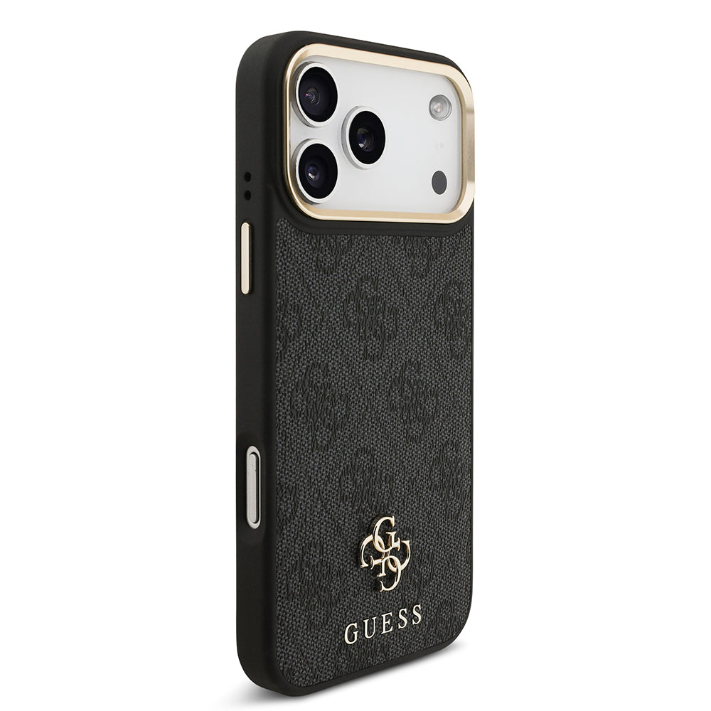 Apple iPhone 17 Pro Max Guess Orjinal Lisanslı 4G ve Yazı Logolu Kılıf + Ekran Koruyucu + Lens Koruyucu 3in1 Aksesuar Seti