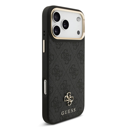 Apple iPhone 17 Pro Max Guess Orjinal Lisanslı 4G ve Yazı Logolu Kılıf + Ekran Koruyucu + Lens Koruyucu 3in1 Aksesuar Seti