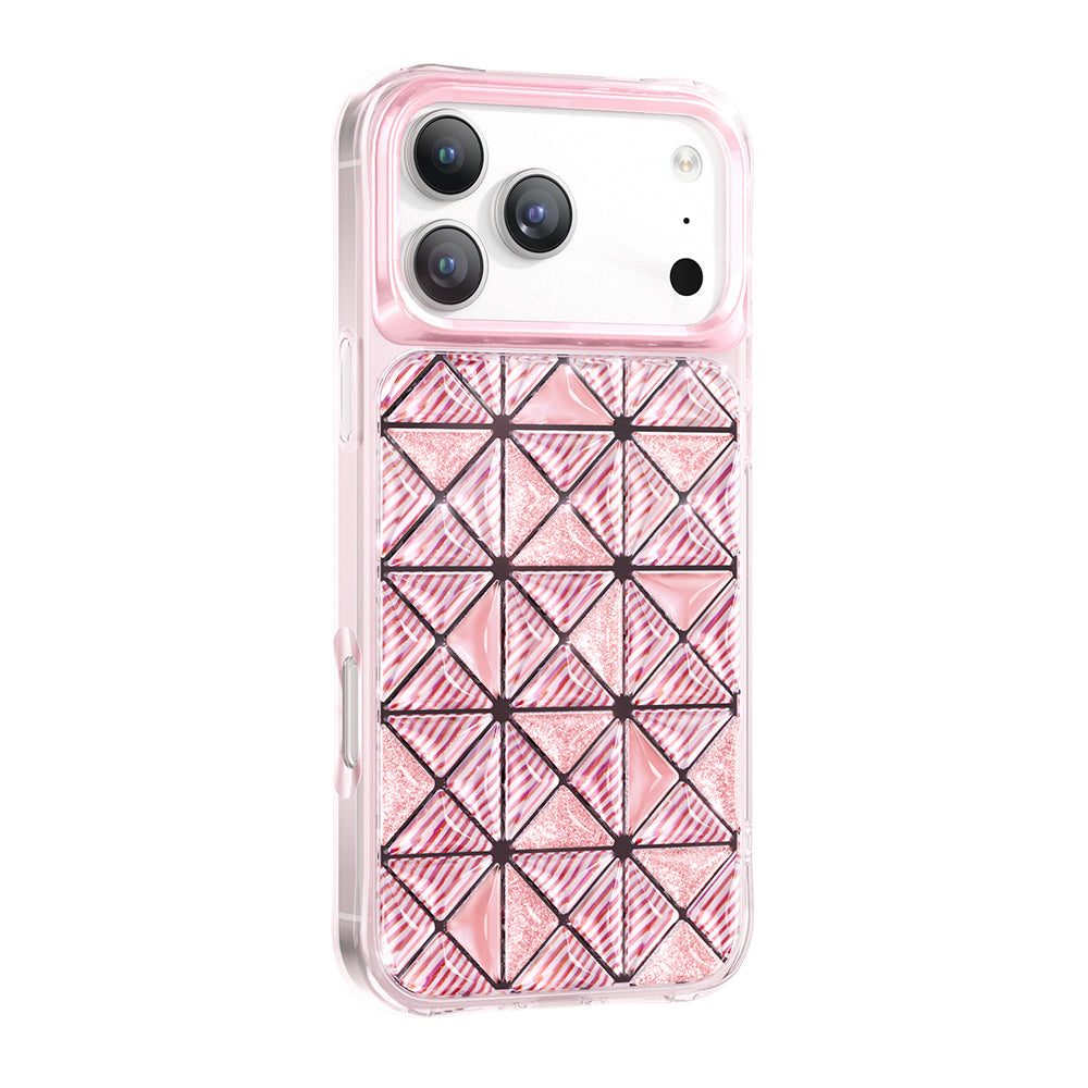 Apple iPhone 17 Pro Max Kılıf 3D Buz Blok Desenli Zore Paris Kairo TPU Kapak