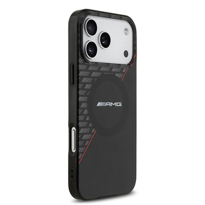 Apple iPhone 17 Pro Max Kılıf AMG Orjinal Lisanslı M-safe Şarj Özellikli Çift Katmanlı Kırmızı Çapraz Çizgili Kapak