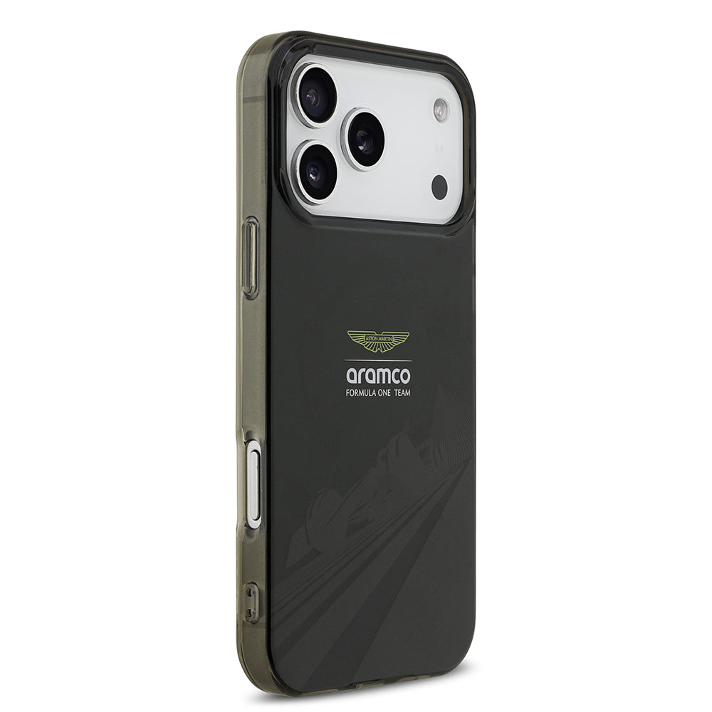 Apple iPhone 17 Pro Max Kılıf Aston Martin Orjinal Lisanslı M-safe Şarj Özellikli IML Baskı Logolu Formula Tasarımlı Kapak