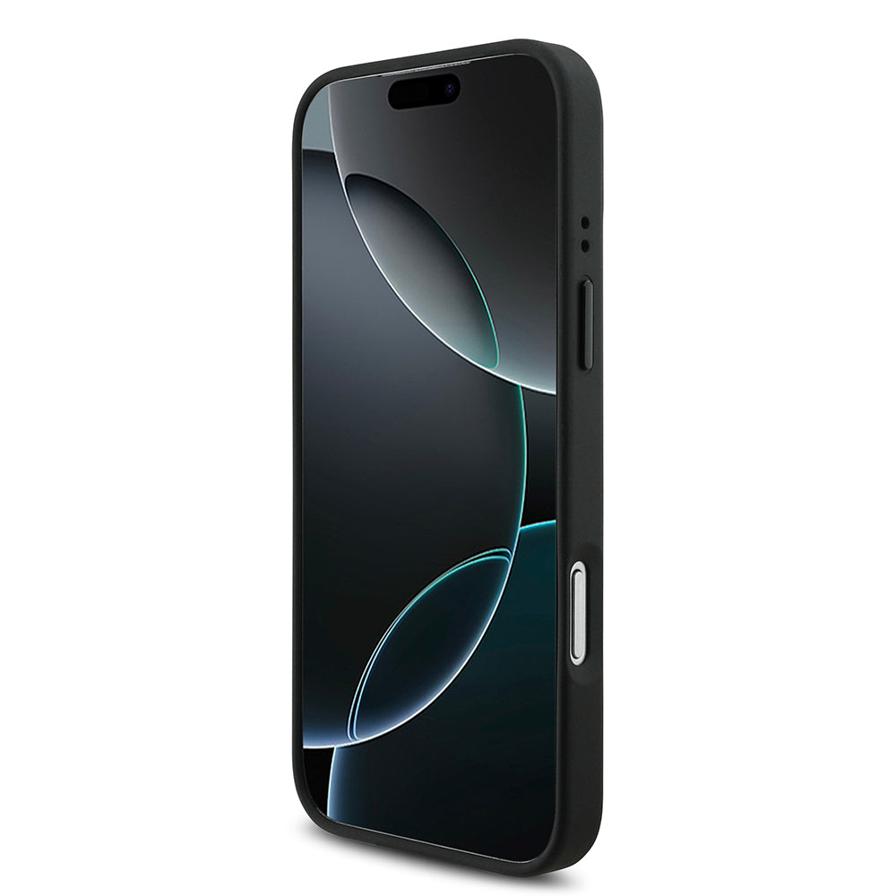 Apple iPhone 17 Pro Max Kılıf BMW Orjinal Lisanslı M-safe Şarj Özellikli Deri Arka Yüzey Metal Logolu Delikli Şerit Tasarımlı Kapak