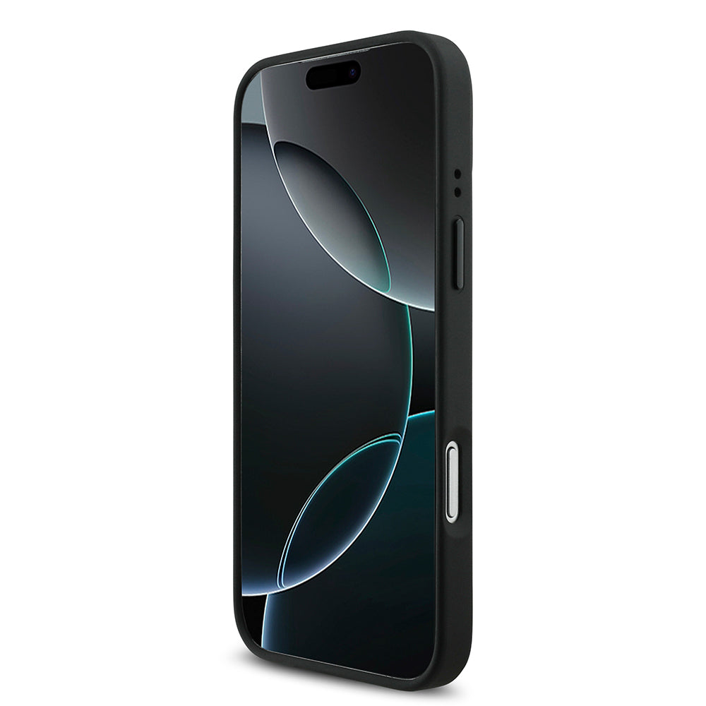 Apple iPhone 17 Pro Max Kılıf BMW Orjinal Lisanslı M-safe Şarj Özellikli Deri Arka Yüzey Metal Logolu Delikli Şerit Tasarımlı Kapak
