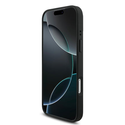 Apple iPhone 17 Pro Max Kılıf BMW Orjinal Lisanslı M-safe Şarj Özellikli Deri Arka Yüzey Metal Logolu Delikli Şerit Tasarımlı Kapak