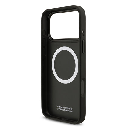 Apple iPhone 17 Pro Max Kılıf BMW Orjinal Lisanslı M-safe Şarj Özellikli Karbon Fiber Metal Logolu Kapak