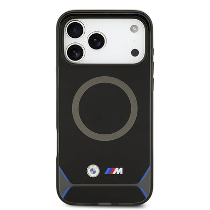 Apple iPhone 17 Pro Max Kılıf BMW Orjinal Lisanslı M-safe Şarj Özellikli Metal Buton Tasarımlı IML Baskılı M Dizayn Kapak