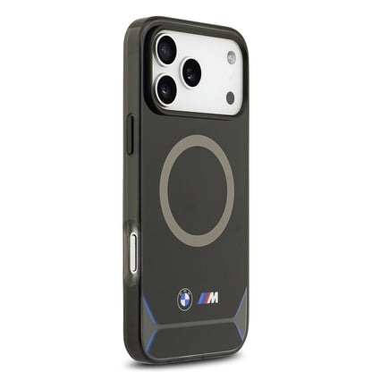 Apple iPhone 17 Pro Max Kılıf BMW Orjinal Lisanslı M-safe Şarj Özellikli Metal Buton Tasarımlı IML Baskılı M Dizayn Kapak