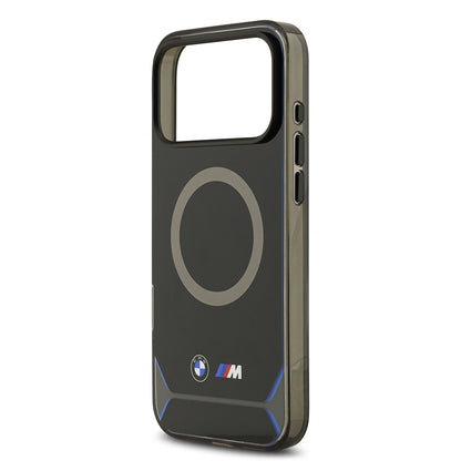 Apple iPhone 17 Pro Max Kılıf BMW Orjinal Lisanslı M-safe Şarj Özellikli Metal Buton Tasarımlı IML Baskılı M Dizayn Kapak