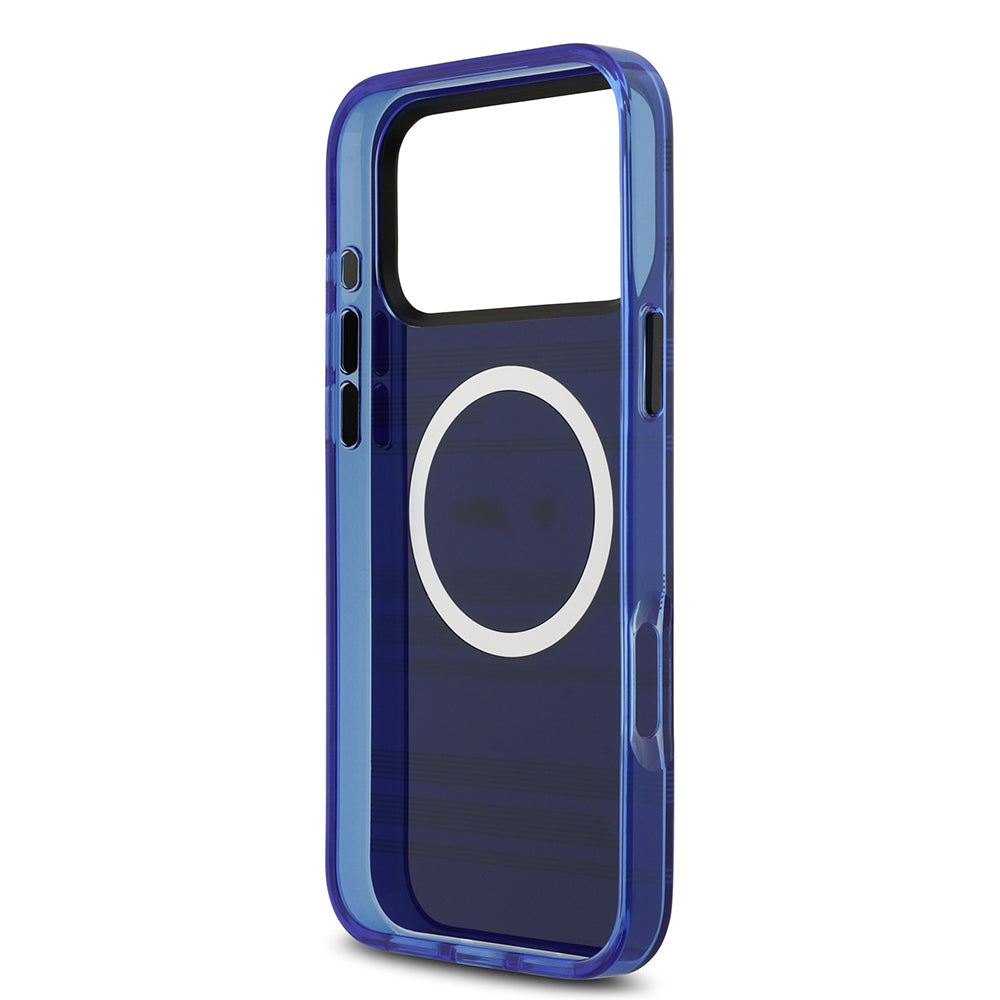 Apple iPhone 17 Pro Max Kılıf BMW Orjinal Lisanslı M-safe Şarj Özellikli Metal Kamera Butonlu Yatay Şeritli M Dizayn Kapak