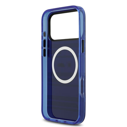 Apple iPhone 17 Pro Max Kılıf BMW Orjinal Lisanslı M-safe Şarj Özellikli Metal Kamera Butonlu Yatay Şeritli M Dizayn Kapak