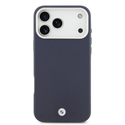 Apple iPhone 17 Pro Max Kılıf BMW Orjinal Lisanslı M-safe Şarj Özellikli Metal Logolu Tam Kaplama Deri Kapak