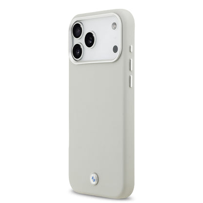 Apple iPhone 17 Pro Max Kılıf BMW Orjinal Lisanslı M-safe Şarj Özellikli Metal Logolu Tam Kaplama Deri Kapak