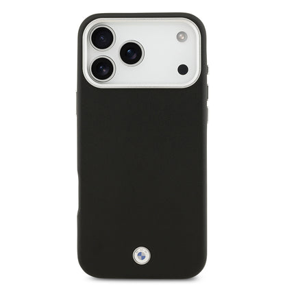 Apple iPhone 17 Pro Max Kılıf BMW Orjinal Lisanslı M-safe Şarj Özellikli Metal Logolu Tam Kaplama Deri Kapak