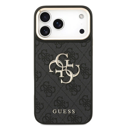 Apple iPhone 17 Pro Max Kılıf Guess Orjinal Lisanslı 4G Büyük Metal Logolu Kalın Askılı Kapak