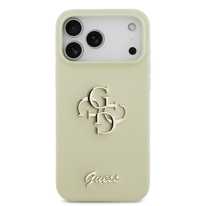 Apple iPhone 17 Pro Max Kılıf Guess Orjinal Lisanslı Grained Yazı Logolu Kapak