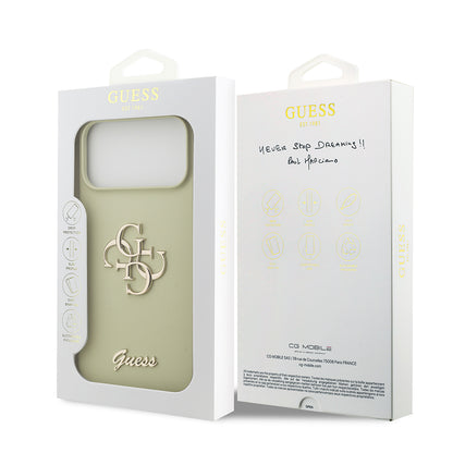 Apple iPhone 17 Pro Max Kılıf Guess Orjinal Lisanslı Grained Yazı Logolu Kapak