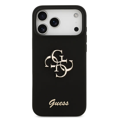 Apple iPhone 17 Pro Max Kılıf Guess Orjinal Lisanslı Grained Yazı Logolu Kapak