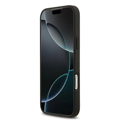 Apple iPhone 17 Pro Max Kılıf Guess Orjinal Lisanslı Gül Baskılı Büyük Metal Logo Dizaynlı Kapak
