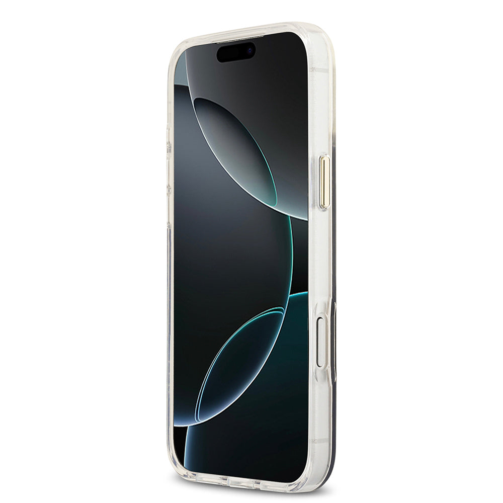 Apple iPhone 17 Pro Max Kılıf Guess Orjinal Lisanslı M-safe Şarj Özellikli 4G Desenli Simli Silikon Kapak