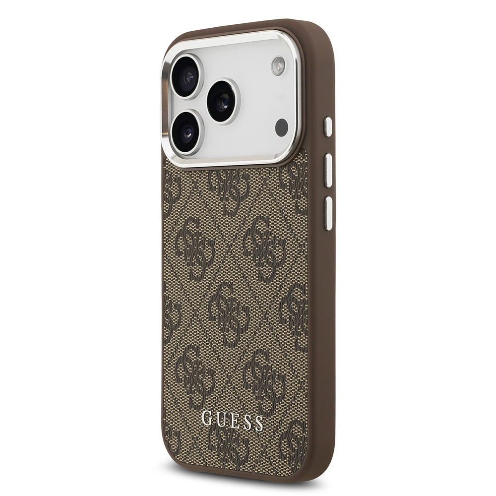 Apple iPhone 17 Pro Max Kılıf Guess Orjinal Lisanslı M-safe Şarj Özellikli 4G Klasik Yazı Logolu Kapak