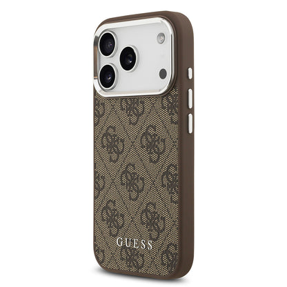 Apple iPhone 17 Pro Max Kılıf Guess Orjinal Lisanslı M-safe Şarj Özellikli 4G Klasik Yazı Logolu Kapak