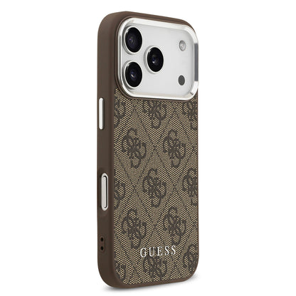 Apple iPhone 17 Pro Max Kılıf Guess Orjinal Lisanslı M-safe Şarj Özellikli 4G Klasik Yazı Logolu Kapak