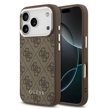 Apple iPhone 17 Pro Max Kılıf Guess Orjinal Lisanslı M-safe Şarj Özellikli 4G Klasik Yazı Logolu Kapak