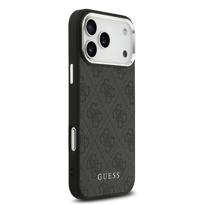 Apple iPhone 17 Pro Max Kılıf Guess Orjinal Lisanslı M-safe Şarj Özellikli 4G Klasik Yazı Logolu Kapak