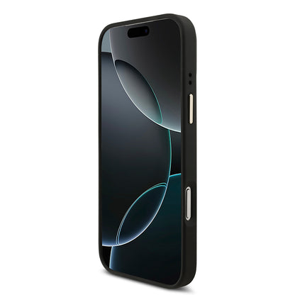 Apple iPhone 17 Pro Max Kılıf Guess Orjinal Lisanslı M-safe Şarj Özellikli 4G Metal Büyük Logolu Kartlıklı Kapak