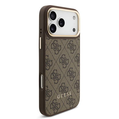 Apple iPhone 17 Pro Max Kılıf Guess Orjinal Lisanslı M-safe Şarj Özellikli Askılı ve 4G Logo Kartlıklı Kapak